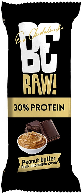 Батончик энергетический "Арахисовое масло" - BeRAW Bar Protein 30% Peanut Butter — фото N1