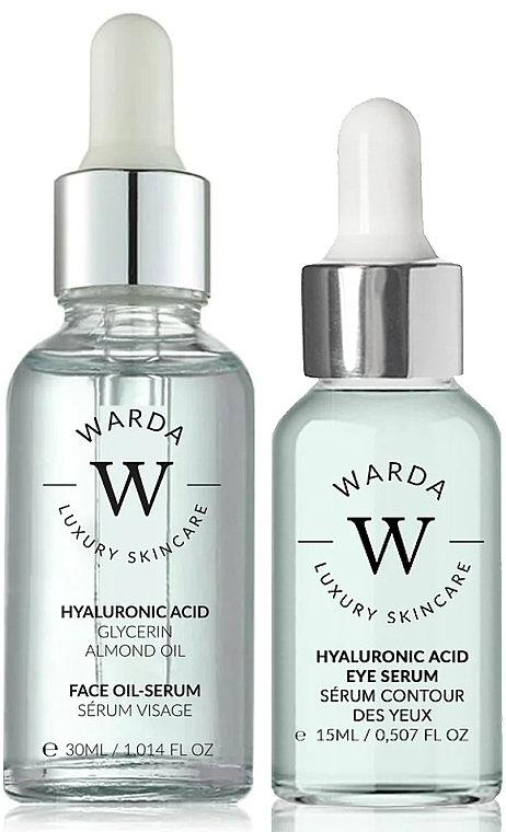 Набор - Warda Skin Hydration Boost Hyaluronic Acid (oil/serum/30ml + eye/serum/15ml) — фото N1