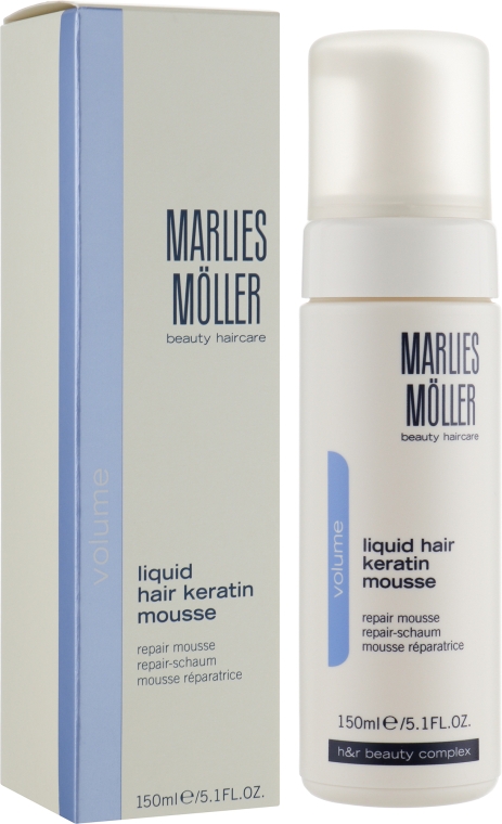 Мусс восстанавливающий структуру волос "Жидкий кератин" - Marlies Moller Volume Liquid Hair Keratin Mousse
