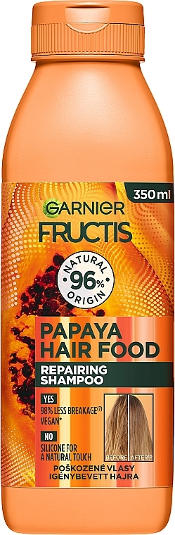 Шампунь "Папайя" для пошкодженого волосся - Garnier Fructis HairFood