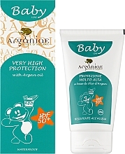 Дитячий сонцезахисний крем з органічною аргановою олією - Arganiae Baby Sunscreen SPF 50 — фото N2