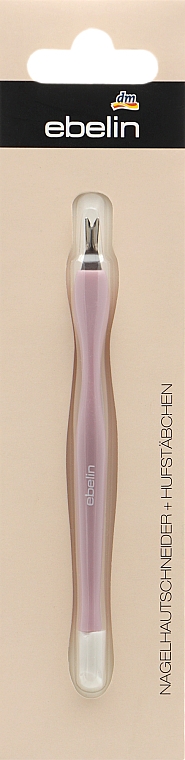 Резак для кутикулы и пушер, малиновый - Ebelin — фото N1