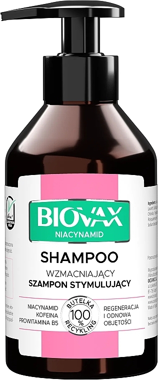 Укрепляющий шампунь для волос - Biovax Niacynamid Shampoo — фото N1