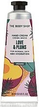 Парфумерія, косметика Крем для рук - The Body Shop Love & Plums Hand Cream