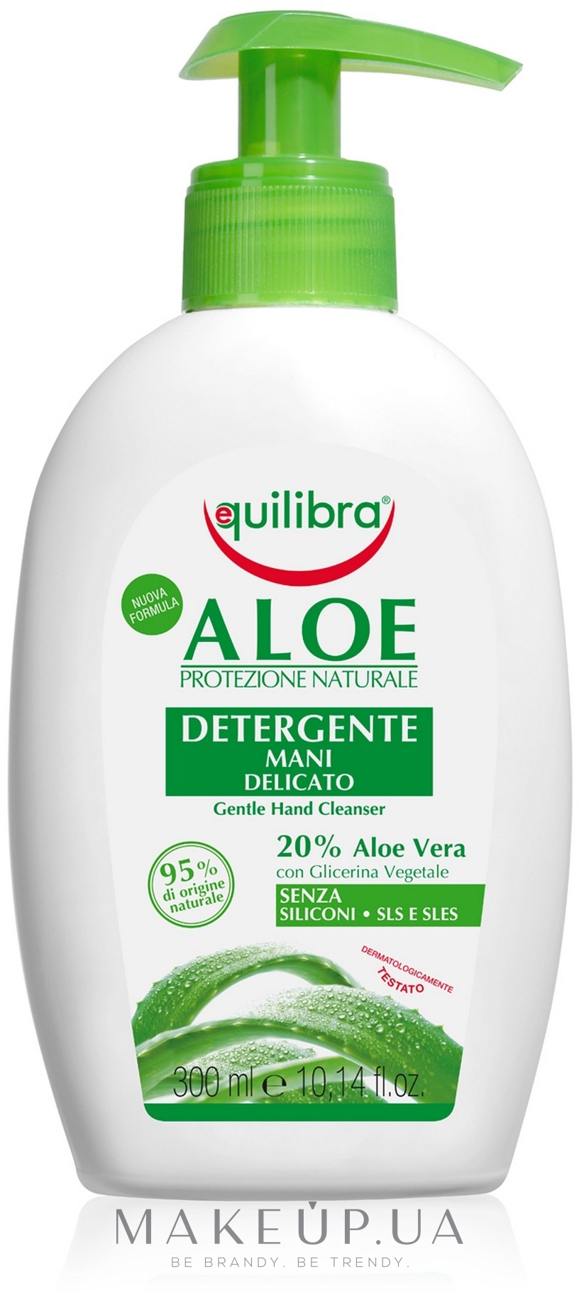 Мягкий гель для мытья рук - Equilibra Aloe Gentle Hand Cleanser — фото 300ml