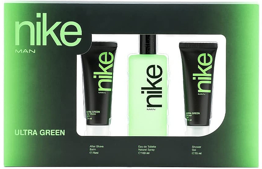 Nike Man Ultra Green - Набор (edt/100ml + sh/gel/75ml + ash/balm/75ml) — фото N1