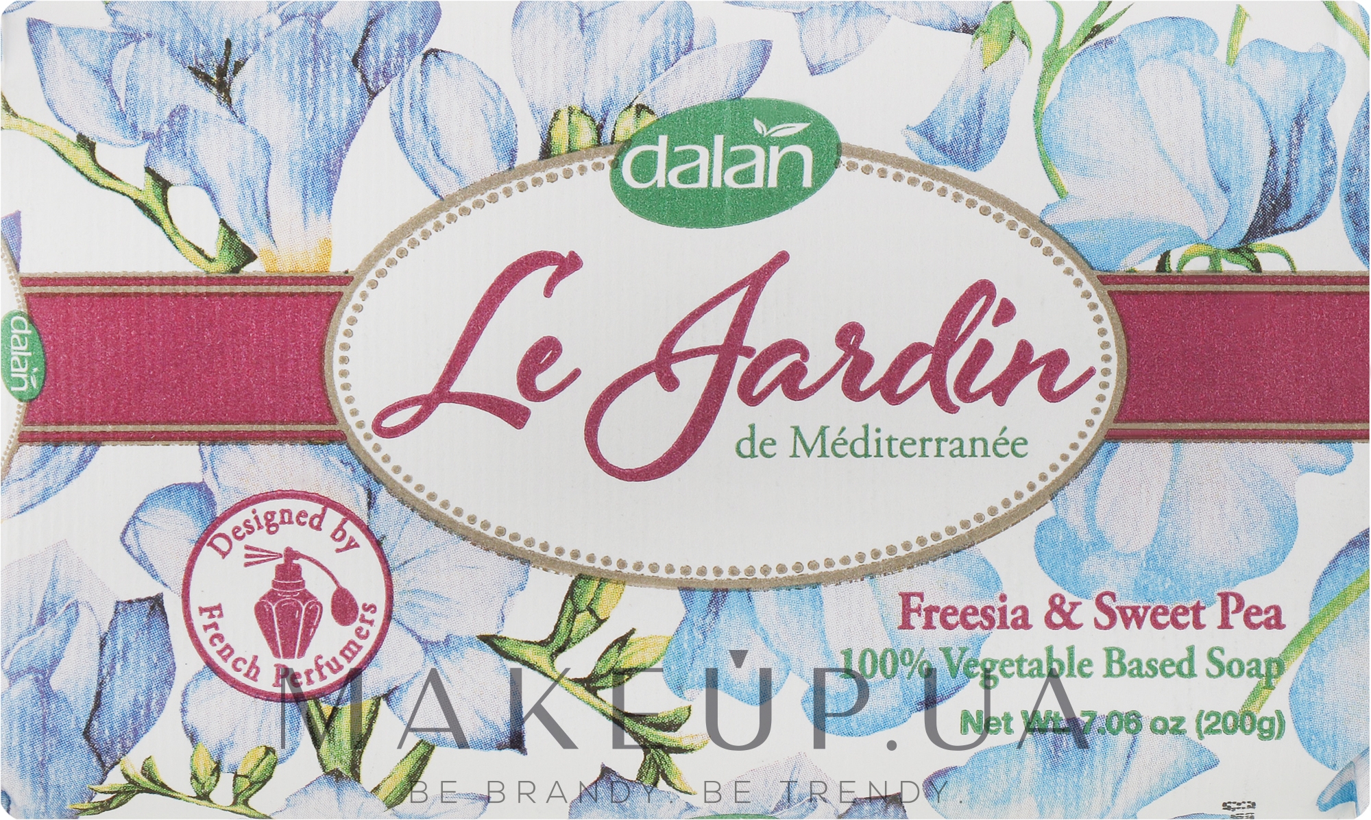 Парфюмированное туалетное мыло Dalan Le Jardin "Фрезия и сладкий орех", 200 г - Dalan Le Jardin Freesia & Sweet Pea Soap — фото 200g