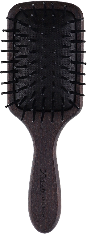 Щетка для волос из дерева бубинга, маленькая квадратная - Janeke Bubinga Wood Line — фото N1