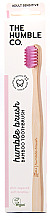 Бамбуковая зубная щетка для чувствительных десен, розовая - The Humble Co Adult Sensitive — фото N1