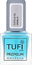 Масло для кутикулы с кисточкой "Ваниль" - Tufi Profi Premium Cuticle Oil — фото N1