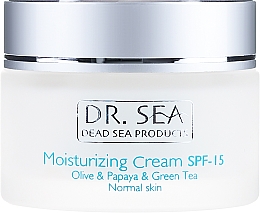 Увлажняющий крем с оливковым маслом, экстрактом папайи и зеленого чая SPF 15 - Dr. Sea Moisturizing Cream SPF 15 — фото N2