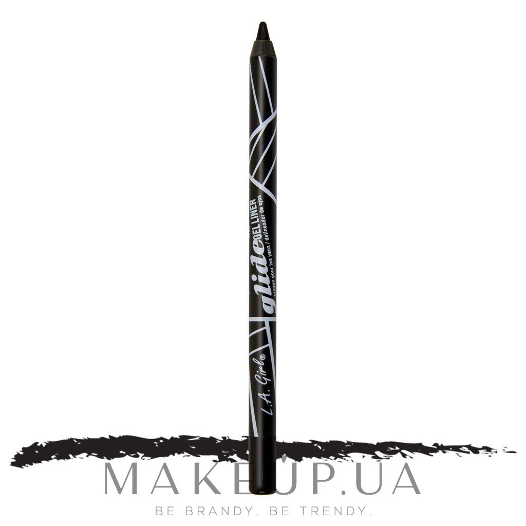 Олівець з гелевим ефетом для очей - L.A. Girl Glide Gel Liner — фото GP351 - Very Black