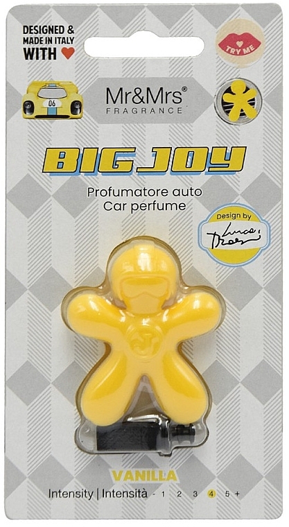 Автомобільний ароматизатор - Mr&Mrs Big Joy Vanilla Yellow Car Perfume — фото N1
