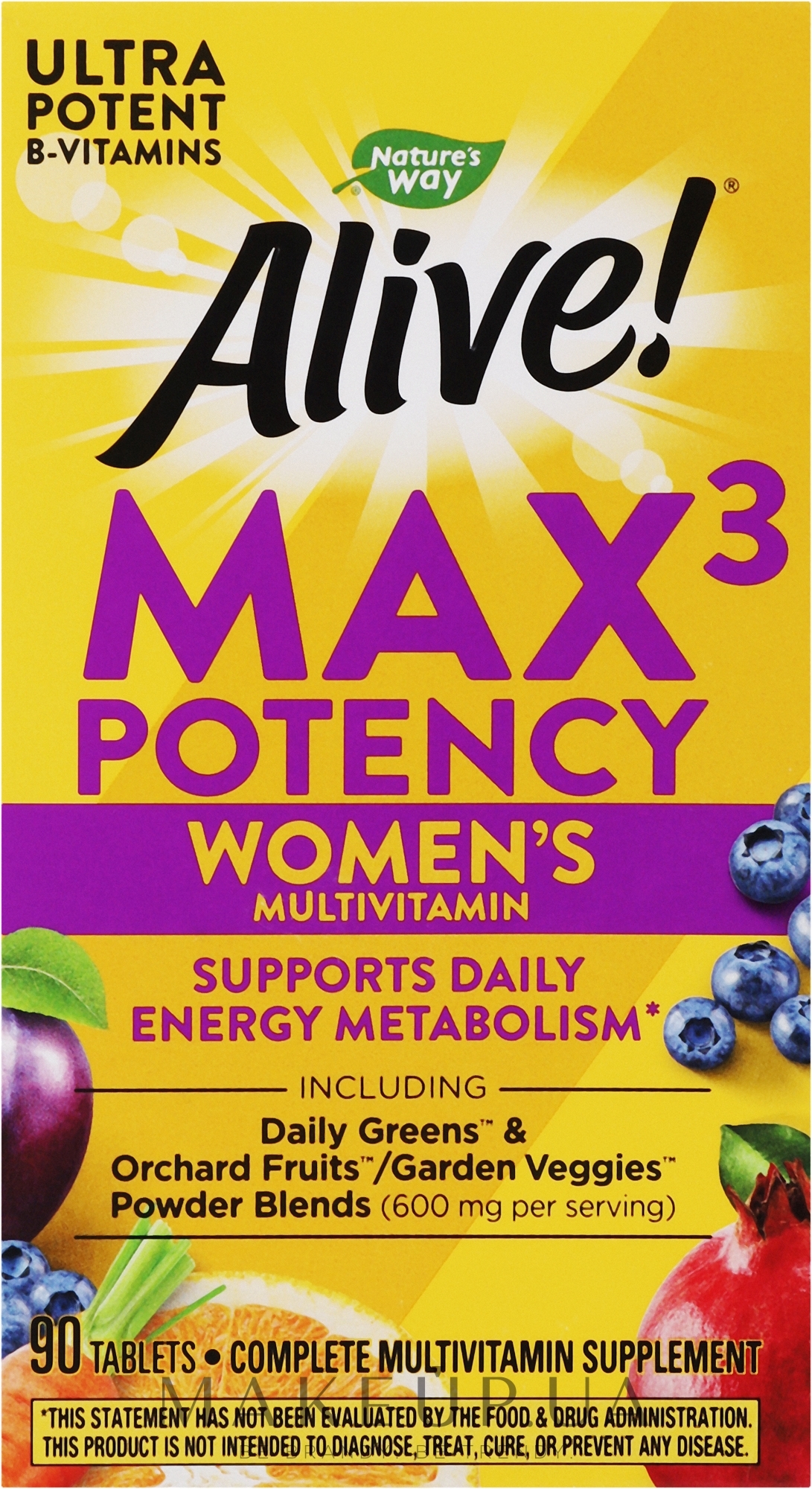Мультивітаміни для жінок - Nature’s Way Alive! Max3 Potency Women's Multivitamin — фото 90шт