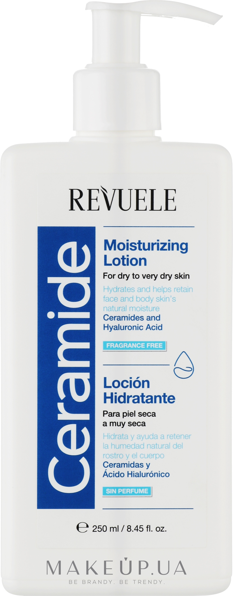 Зволожувальний лосьйон для сухої шкіри обличчя й тіла - Revuele Ceramide Moisturizing Lotion — фото 250ml