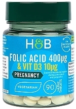 Парфумерія, косметика Фолієва кислота з вітаміном D3 - Holland & Barrett Folic Acid 400mcg with Vit D3 10mcg