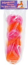 Мочалка-вехотка для душа и ванны, оранжево-розовая - Avrora Style — фото N1