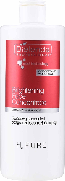 Гідроочищувальний і освітлювальний концентрат для обличчя - Bielenda Professional H2 Pure Brightening Face Concenrate — фото N1