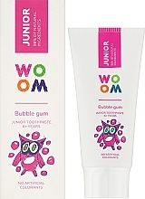 Дитяча зубна паста "Жуйка" - Woom Junior Bubble Gum Toothpaste — фото N2