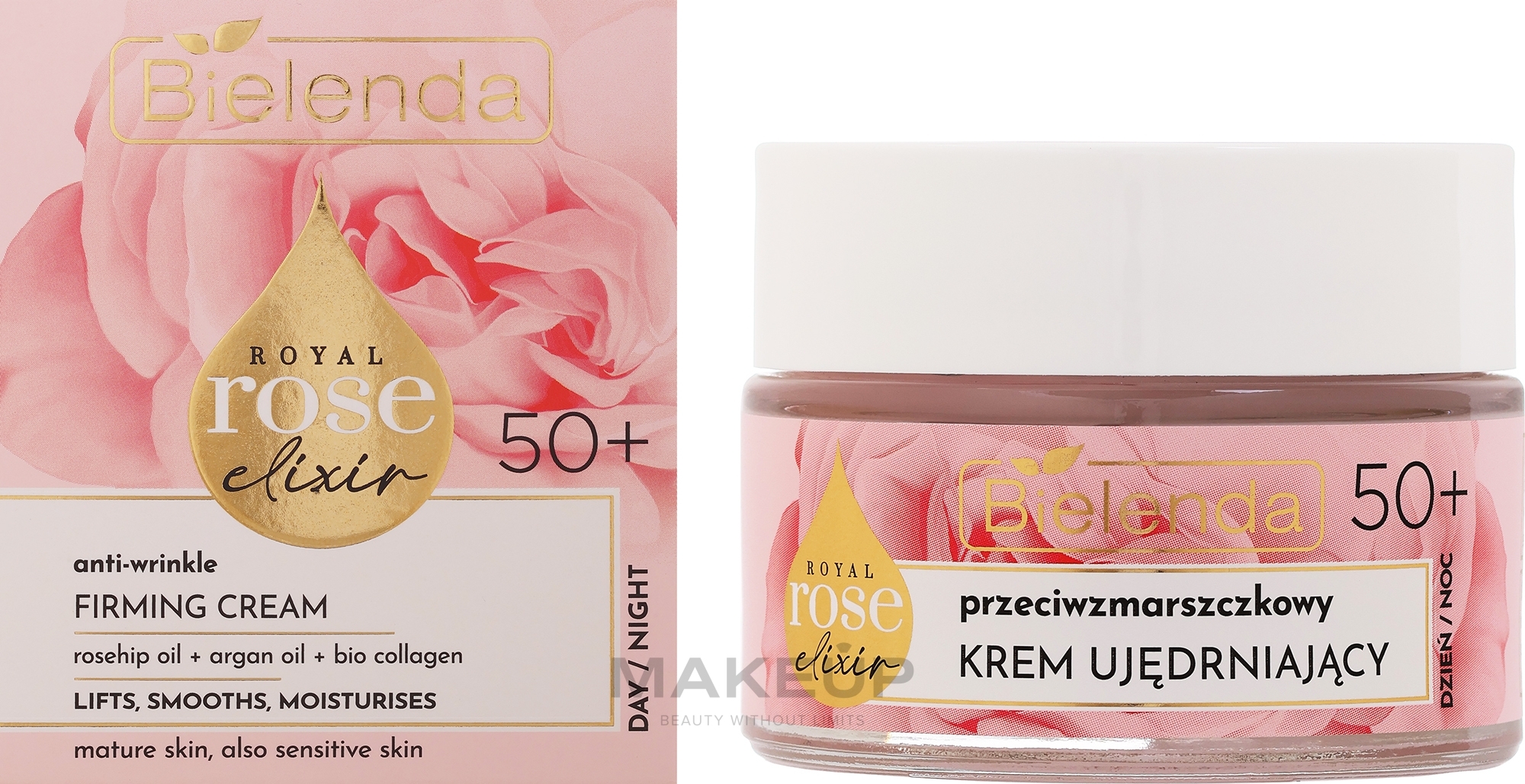 Укрепляющий крем для лица 50+ - Bielenda Royal Rose Elixir Face Cream — фото 50ml