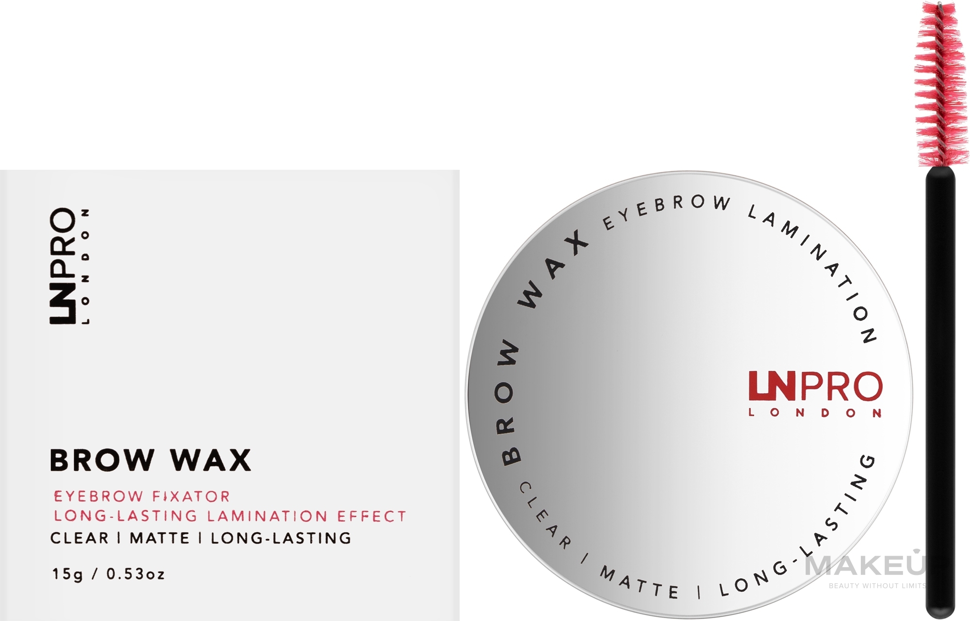 Фиксирующий воск для бровей - LN Pro Brow Wax Eyebrow Fixator — фото 15g