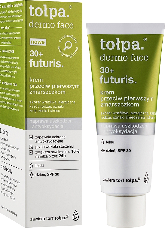 Денний крем для обличчя від перших зморшок - Tolpa Dermo Face Futuris 30+ Face Cream SPF30 — фото N2