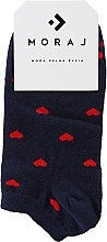 Парфумерія, косметика Жіночі короткі шкарпетки в сердечка, 1 пара, сині - Moraj