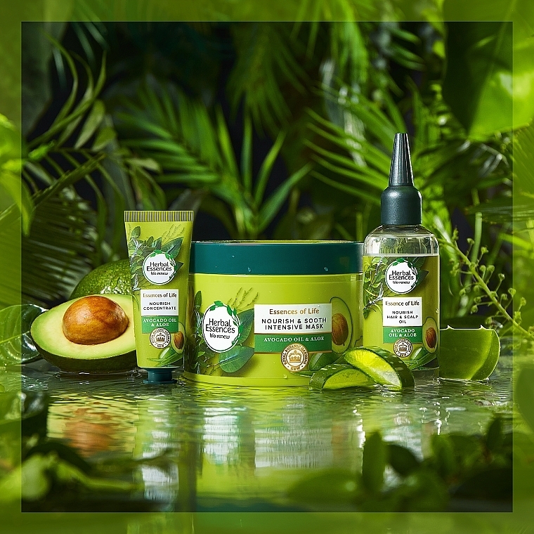Маска для волосся "Живлення" - Herbal Essences Nourish & Sooth Avocado Oil & Aloe Intensive Hair Mask — фото N7