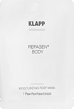 Увлажняющая маска для ступней ног - Klapp Repagen Body Moisturizing Foot Mask (пробник) — фото N1