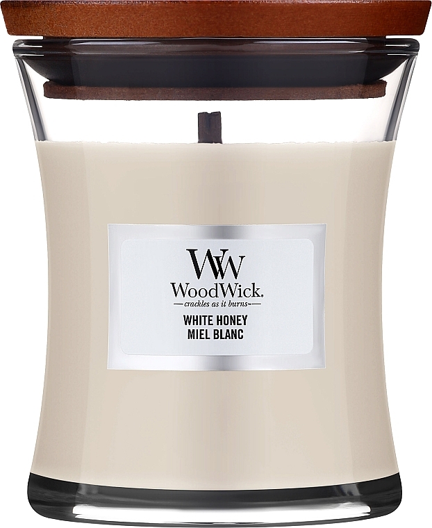 Ароматическая свеча в стакане - WoodWick Hourglass Candle White Honey