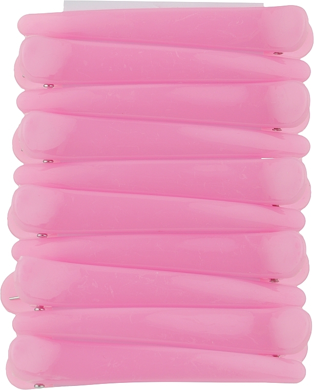 Зажимы для волос CS76C, пластиковые, розовые - Cosmo Shop