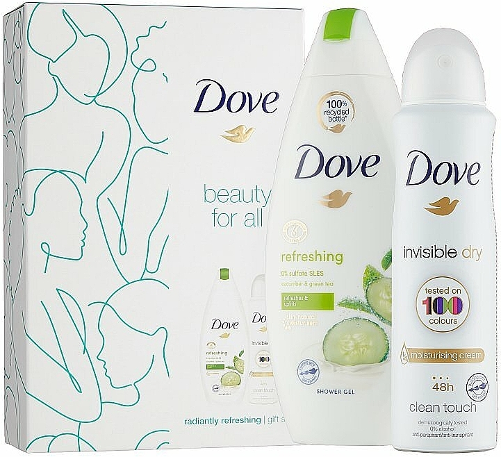 Набір - Dove Radiantly Refreshing Gift Set (deo/150ml + sh/gel/250ml) — фото N2