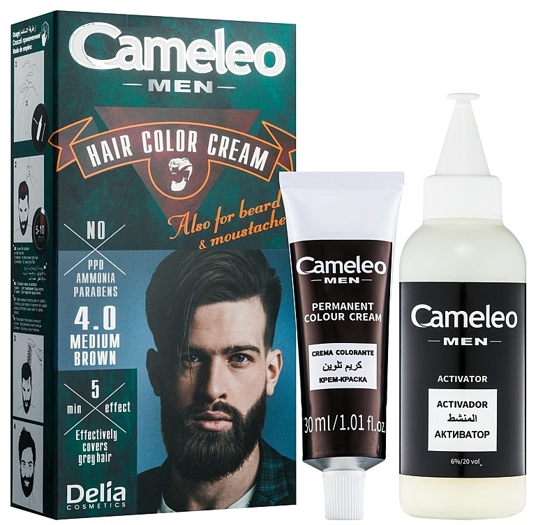 УЦІНКА Чоловіча фарба для волосся - Delia Cameleo Men Hair Color Cream * — фото N1