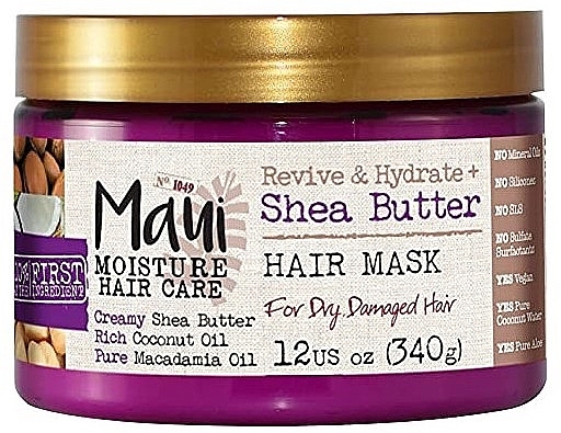 Маска для сухих и поврежденных волос "Масло ши" - Maui Moisture Revive & Hydrate Shea Butter Hair Mask