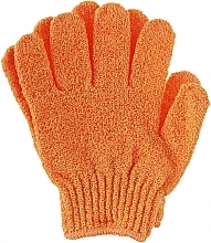 Парфумерія, косметика Помаранчева рукавичка-мочалка для душу - The Body Shop Exfoliating Bath Gloves