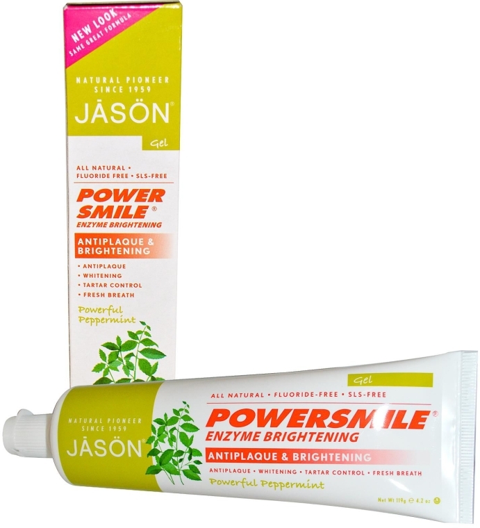 Зубная гель-паста Отбеливающая - Jason Natural Cosmetics Powersmile Enzyme Brightening Toothpaste