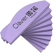 Мініпилочка для нігтів 180/240, фіолетова - Clavier — фото N1