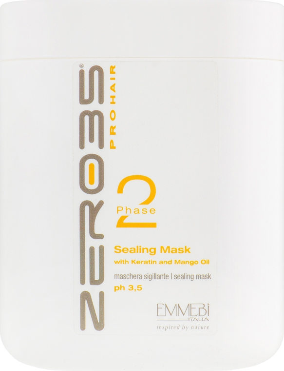 Маска глубокого восстановления для окрашенных волос - Emmebi Italia Zer035 Pro Hair Sealing Mask