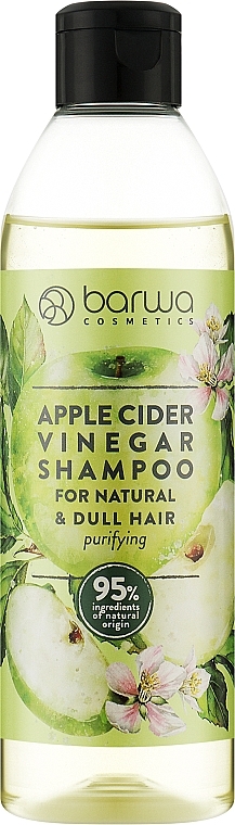 Очищувальний оцтовий шампунь - Barwa Natural Apple Cider Vinegar Shampoo — фото N1