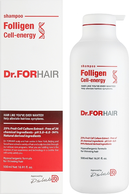 Шампунь "Енергія волосся" - Dr.FORHAIR Folligen Cell Energy Shampoo — фото N2