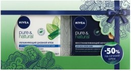 Духи, Парфюмерия, косметика Набор - NIVEA Pure&Natural (f/cr/50ml + f/cr/50ml) 