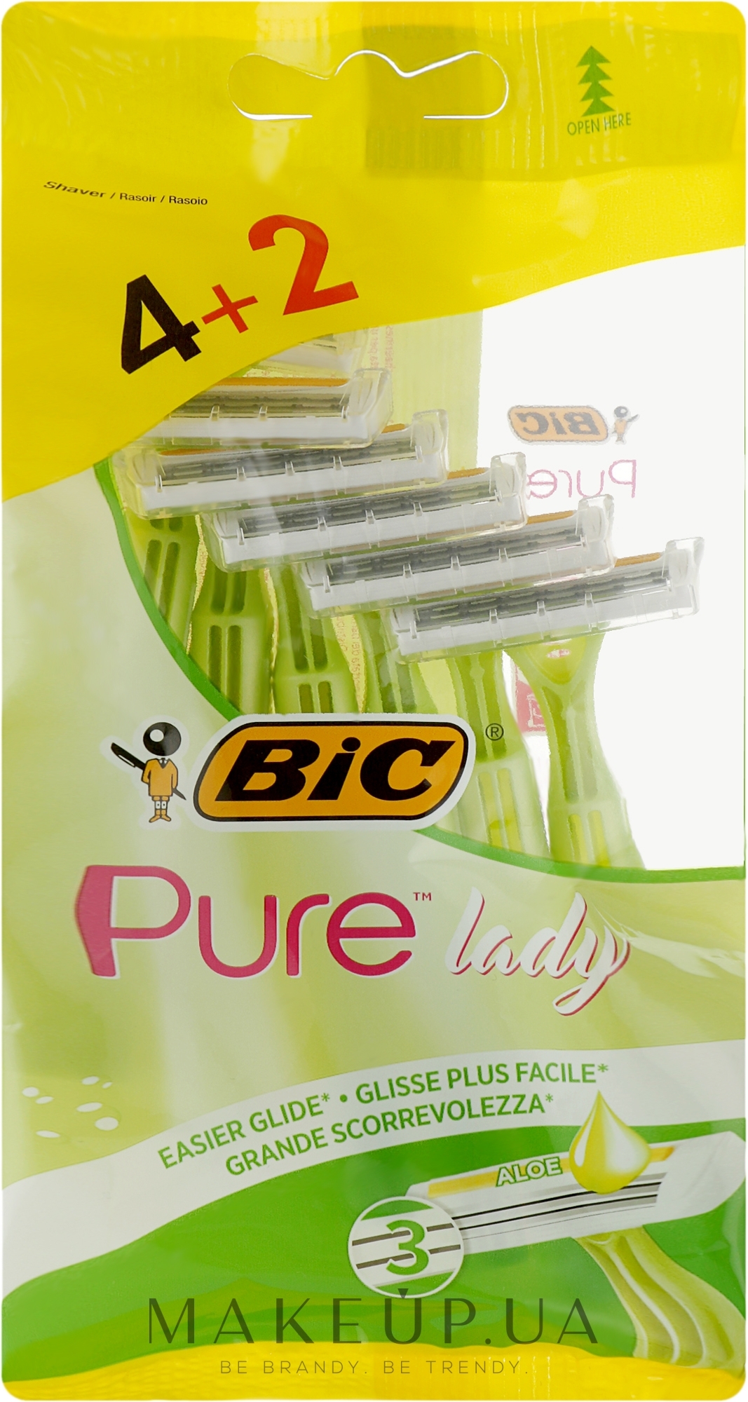 Жіночий станок для гоління "Pure 3 Lady", 6шт - Bic — фото 6шт