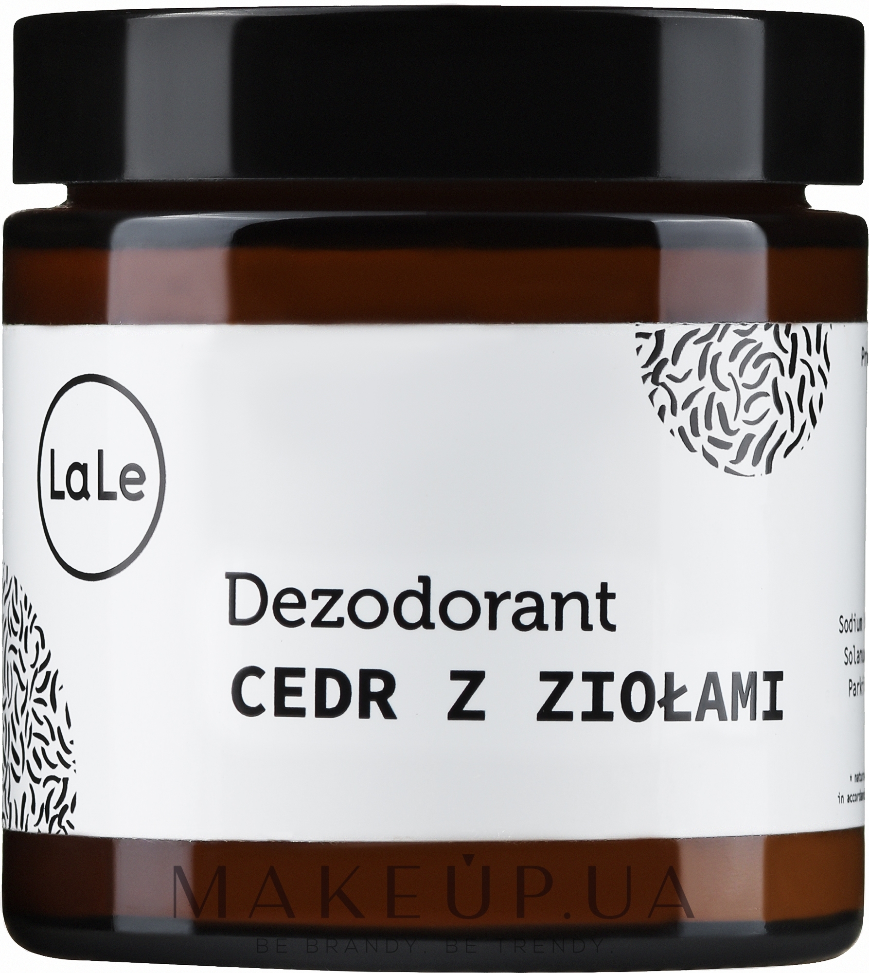 Крем-дезодорант із кедровою олією та травами, скло - La-Le Cream Deodorant — фото 120ml