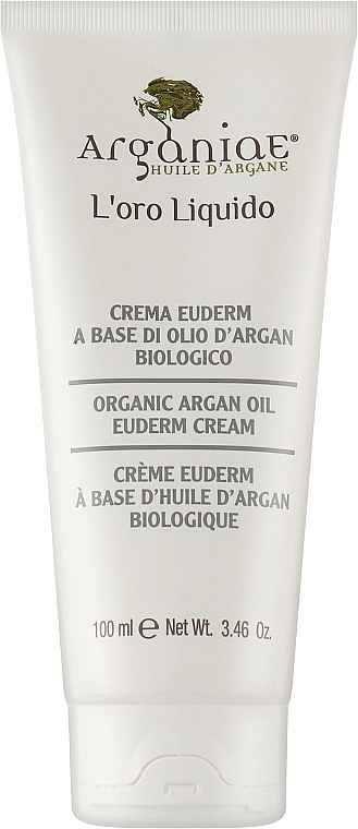 Живильний зволожувальний крем для масажу - Arganiae Huile D'Abgane Organic Argan Oil Euderm Cream — фото N1