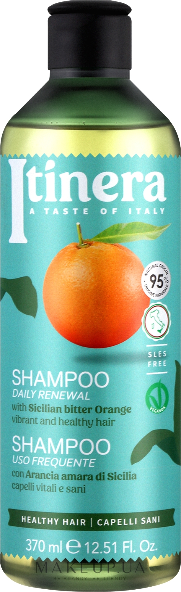 Шампунь для щоденного використання з сицилійським апельсином - Itinera Sicilian Bitter Orange Shampoo — фото 370ml