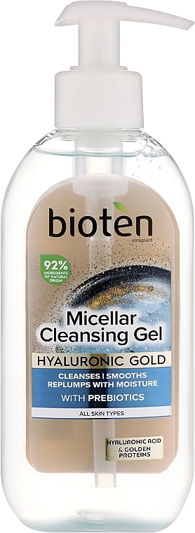 Мицеллярный очищающий гель для лица - Bioten Hyaluronic Gold Micellar Cleansing Gel — фото N1