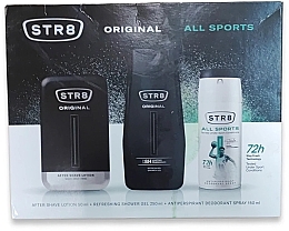 STR8 Original All Sports - Набор (ash/lot/50ml + deo/150ml + sh/gel/250ml) — фото N1