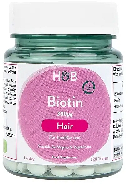 Пищевая добавка "Биотин", 300 мкг - Holland & Barrett Biotin — фото N1