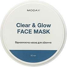 Відновлююча маска-антистрес для обличчя на основі цинку та азелаїнової кислоти - MODAY Clear & Glow Face Mask — фото N2
