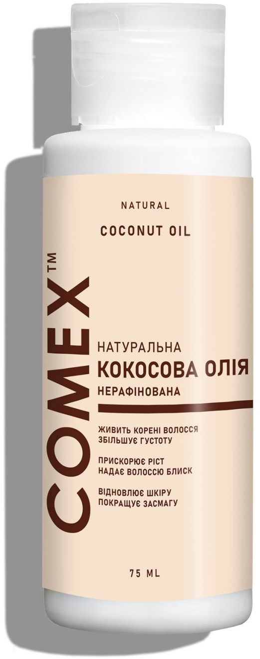 Натуральное сыродавленное кокосовое масло - Comex Ayurvedic Natural Extra Virgin — фото 75ml